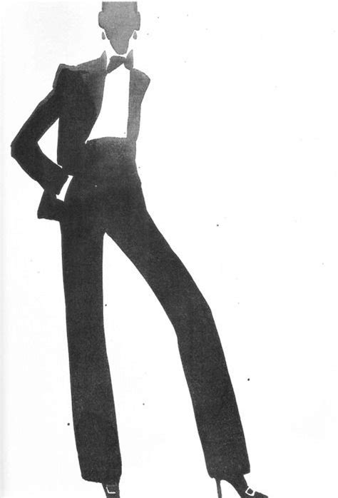 silhouette ysl drawing